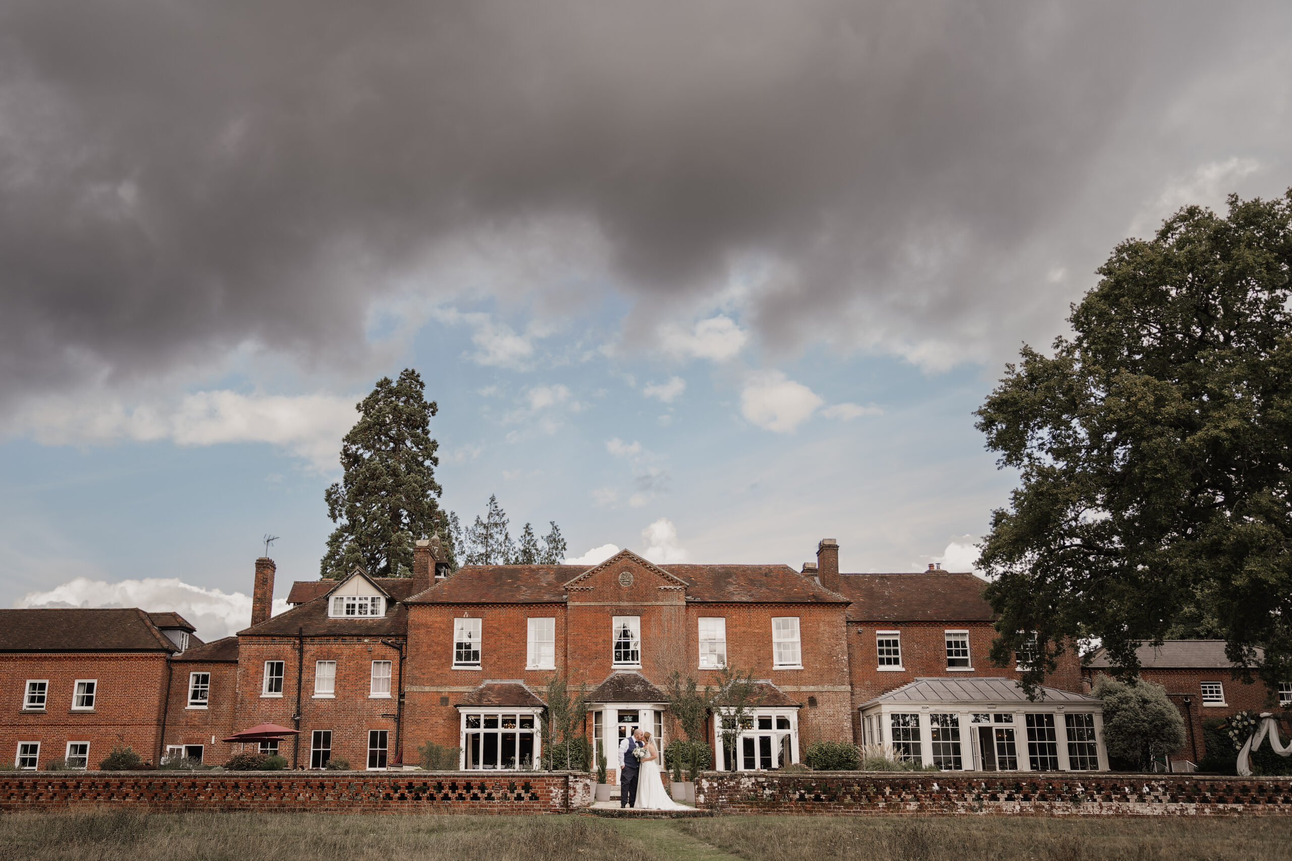Bride and groom at Bartley Lodge Hotel